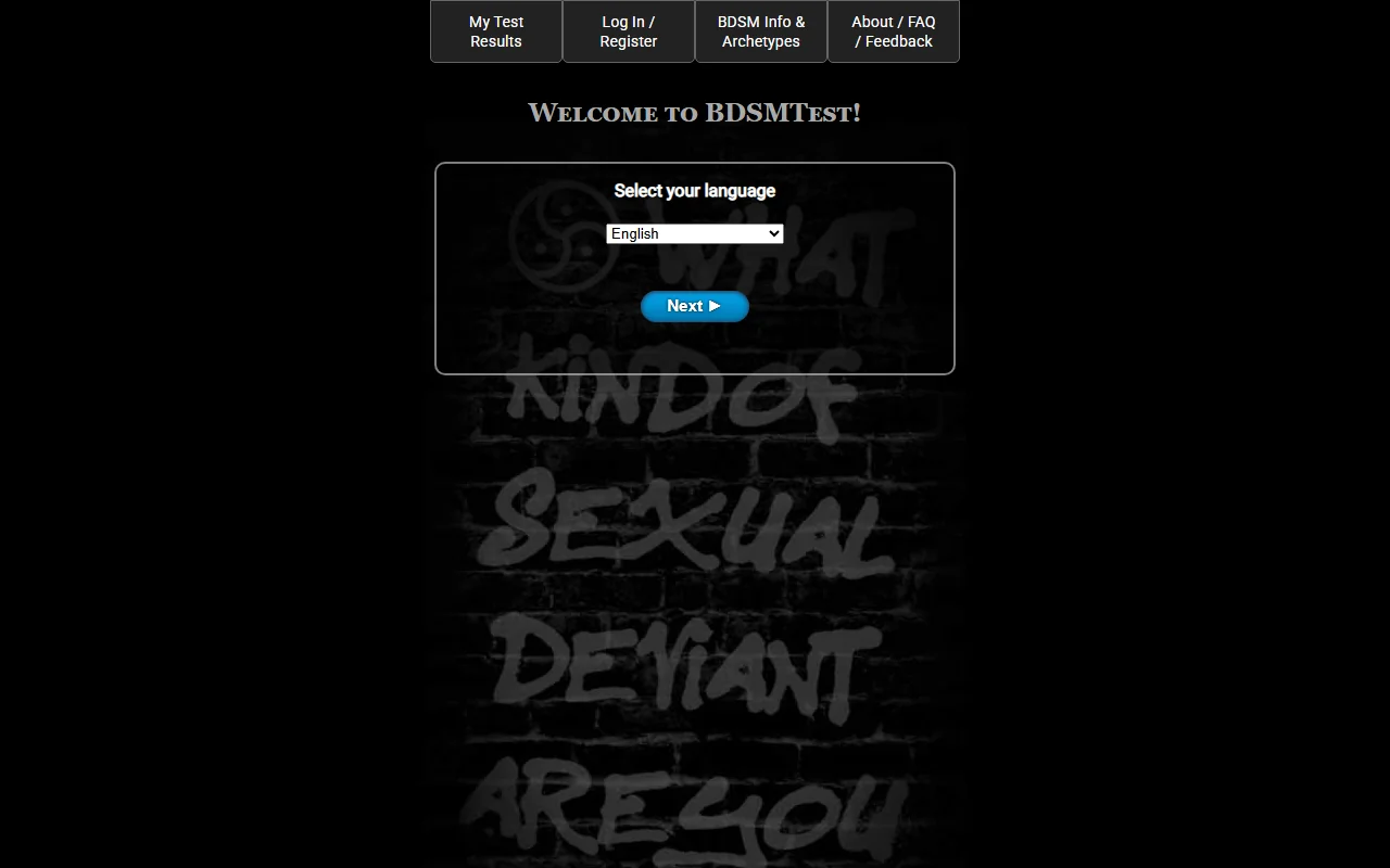 Screenshot: Bdsmtest Screenshot of Bdsmtest
